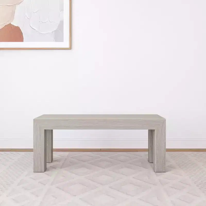 Plank+Beam Modern Dining Bench, Solid Wood Bench for Dining Table, 49