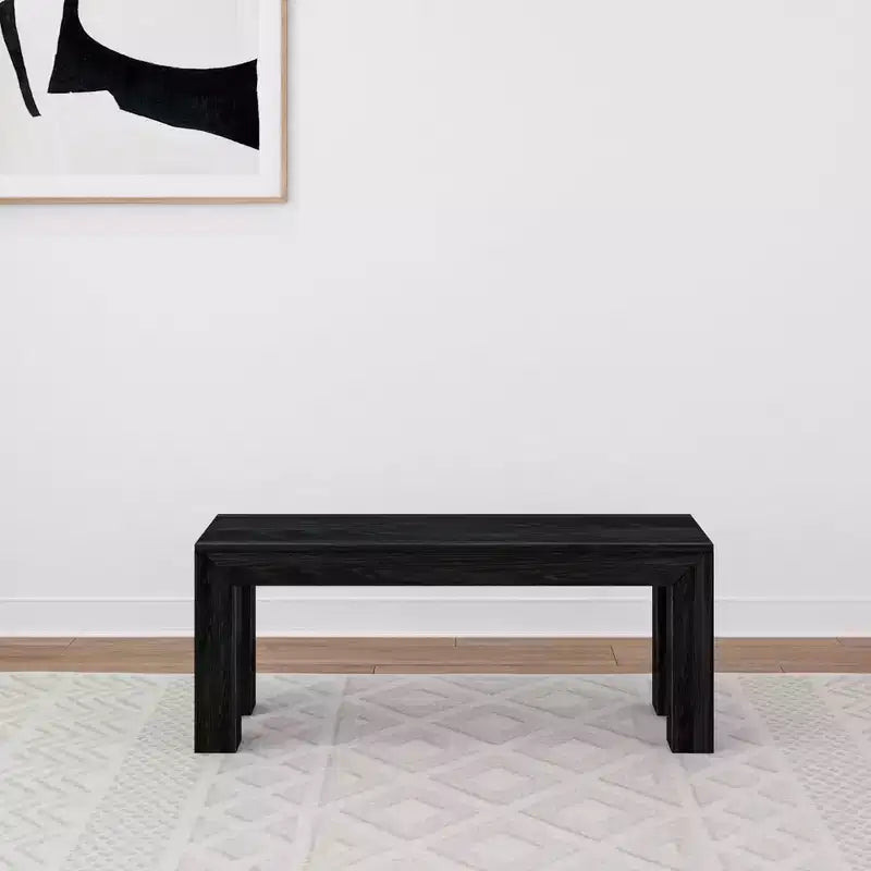 Plank+Beam Modern Dining Bench, Solid Wood Bench for Dining Table, 49