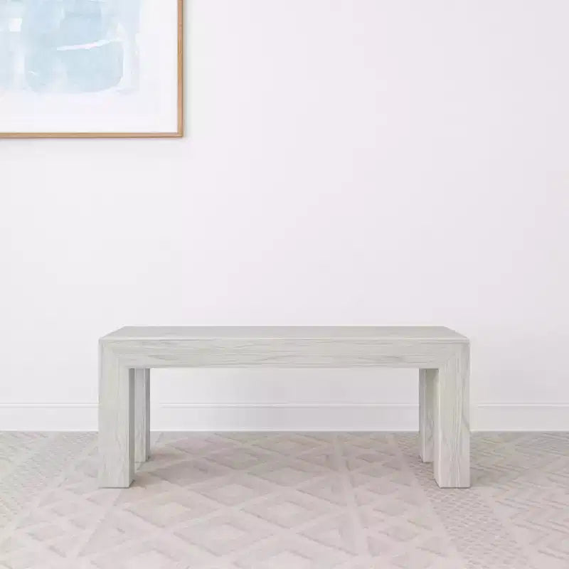 Plank+Beam Modern Dining Bench, Solid Wood Bench for Dining Table, 49