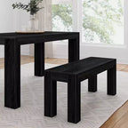 Plank+Beam Modern Dining Bench, Solid Wood Bench for Dining Table, 49
