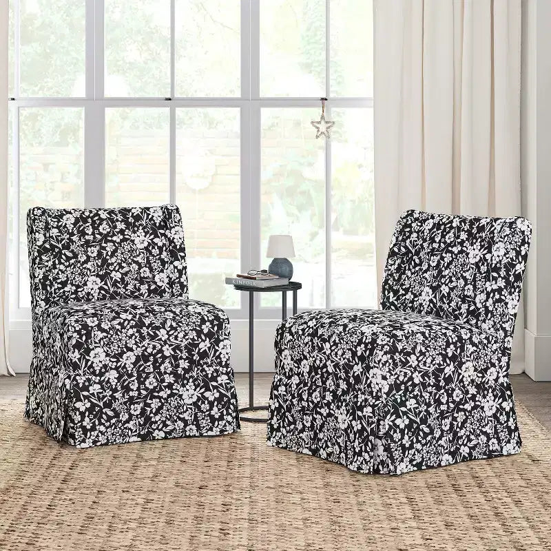 Fabrizius, set di 2 poltrone imbottite di transizione con rivestimento sfoderabile e lavabile e gambe in legno massello | HULALA HOME
