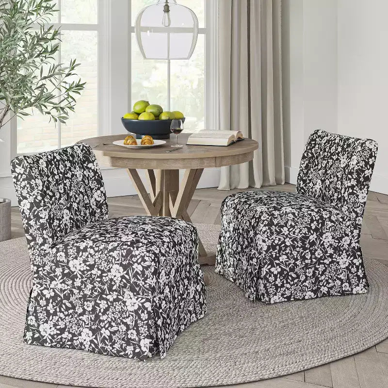 Fabrizius, set di 2 poltrone imbottite di transizione con rivestimento sfoderabile e lavabile e gambe in legno massello | HULALA HOME