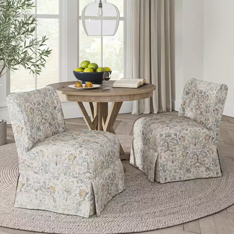 Fabrizius, set di 2 poltrone imbottite di transizione con rivestimento sfoderabile e lavabile e gambe in legno massello | HULALA HOME