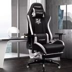 Sedia Gaming GTRACING in Tessuto Regolabile in Altezza, Poggiapiedi Reclinabile, Sedia da Ufficio