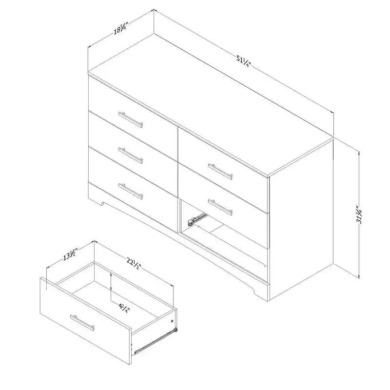 South Shore Slendel Side Table