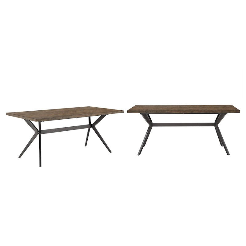Vaduz 70 Iron Grey Metal Base 4-6 Person Dining Table