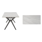 Vaduz 70 Iron Grey Metal Base 4-6 Person Dining Table