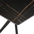 Vaduz 70 Iron Grey Metal Base 4-6 Person Dining Table