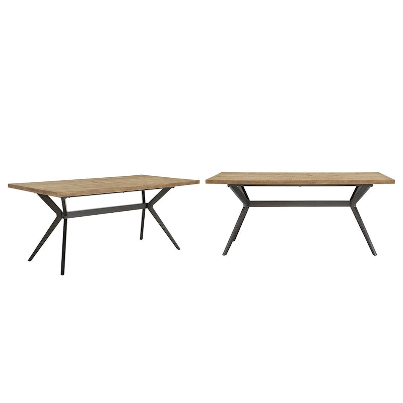 Vaduz 70 Iron Grey Metal Base 4-6 Person Dining Table