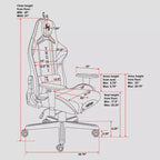 Sedia da Gaming in Tessuto Anti-Macchia Echo - Techni Sport