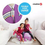 Creative QT Stuff 'n Sit Large 33'' Bean Bag Storage Cover for Stuffed Animals & Toys - Hot Pink Corduroy - Toddler & Kids