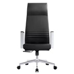 Sedia da ufficio ergonomica LeisureMod Adorit High-Back in pelle - Girevole e reclinabile - Sedia da scrivania direzionale regolabile