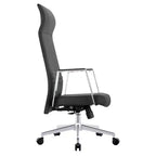 Sedia da ufficio ergonomica LeisureMod Adorit High-Back in pelle - Girevole e reclinabile - Sedia da scrivania direzionale regolabile