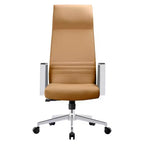 Sedia da ufficio ergonomica LeisureMod Adorit High-Back in pelle - Girevole e reclinabile - Sedia da scrivania direzionale regolabile