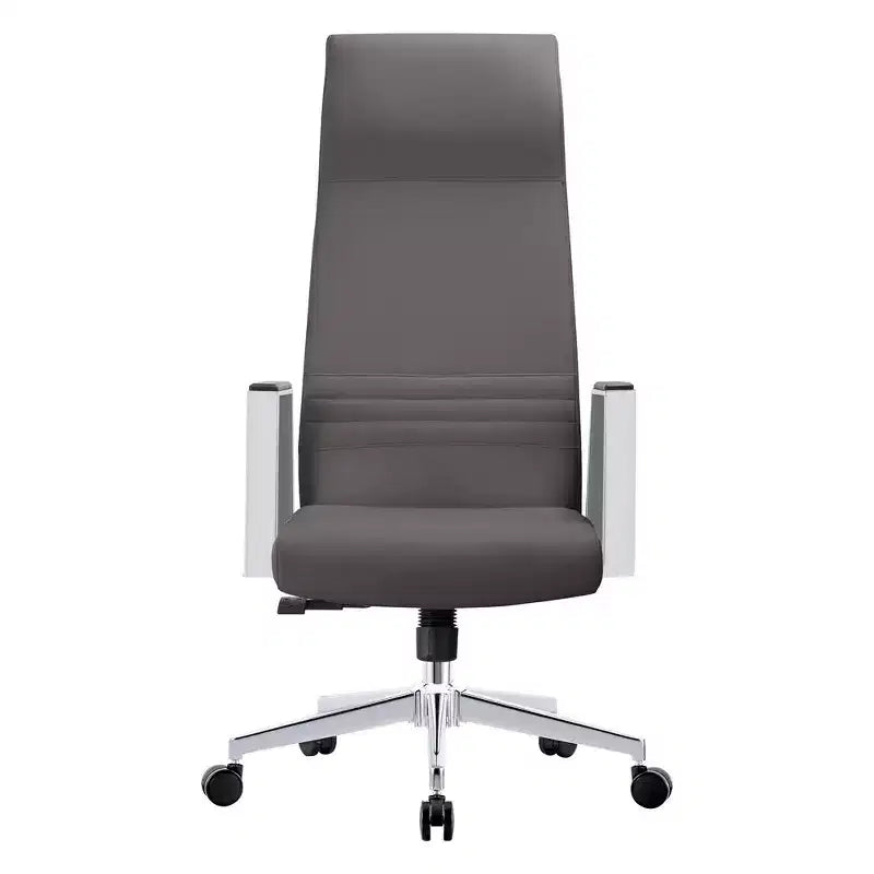Sedia da ufficio ergonomica LeisureMod Adorit High-Back in pelle - Girevole e reclinabile - Sedia da scrivania direzionale regolabile