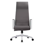 Sedia da ufficio ergonomica LeisureMod Adorit High-Back in pelle - Girevole e reclinabile - Sedia da scrivania direzionale regolabile
