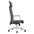 Sedia da ufficio ergonomica LeisureMod Adorit High-Back in pelle - Girevole e reclinabile - Sedia da scrivania direzionale regolabile