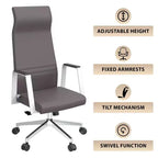 Sedia da ufficio ergonomica LeisureMod Adorit High-Back in pelle - Girevole e reclinabile - Sedia da scrivania direzionale regolabile
