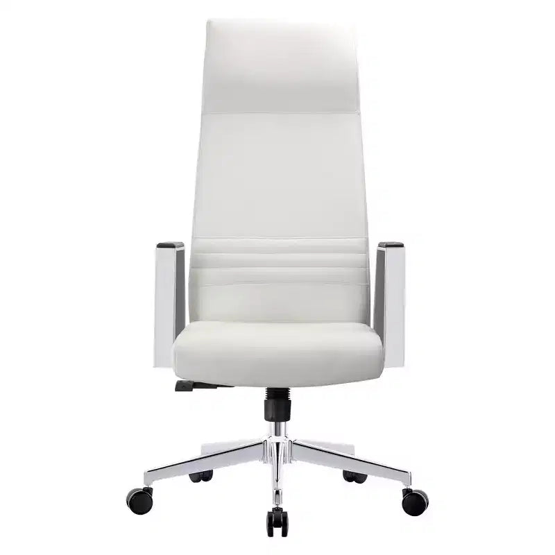 Sedia da ufficio ergonomica LeisureMod Adorit High-Back in pelle - Girevole e reclinabile - Sedia da scrivania direzionale regolabile