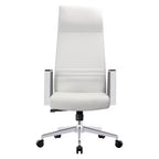 Sedia da ufficio ergonomica LeisureMod Adorit High-Back in pelle - Girevole e reclinabile - Sedia da scrivania direzionale regolabile