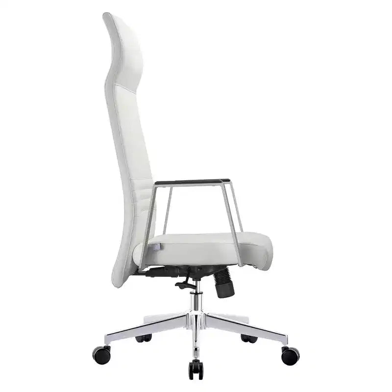 Sedia da ufficio ergonomica LeisureMod Adorit High-Back in pelle - Girevole e reclinabile - Sedia da scrivania direzionale regolabile