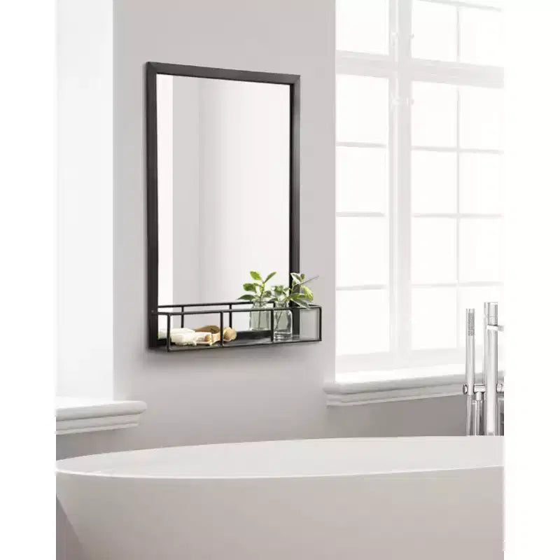 Jackson Metal Frame Mirror with Shelf - Kate & Laurel All Things Decor
