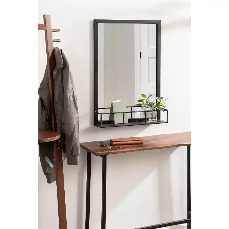 Jackson Metal Frame Mirror with Shelf - Kate & Laurel All Things Decor