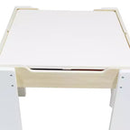 Teamson Kids Multi-Activity Table with Reversible Tabletop & Chairs Set