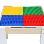 Teamson Kids Multi-Activity Table with Reversible Tabletop & Chairs Set