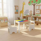 Teamson Kids Multi-Activity Table with Reversible Tabletop & Chairs Set