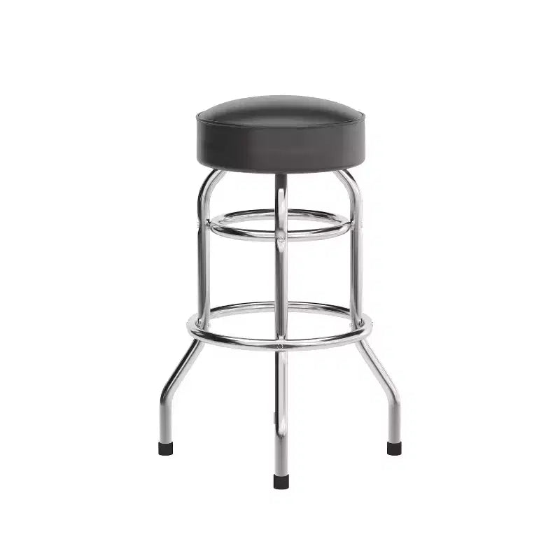 Flash Furniture 2 Pack Double Ring Chrome Barstool