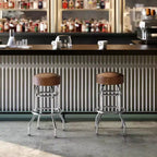 Flash Furniture 2 Pack Double Ring Chrome Barstool