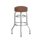 Flash Furniture 2 Pack Double Ring Chrome Barstool
