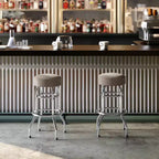Flash Furniture 2 Pack Double Ring Chrome Barstool