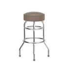 Flash Furniture 2 Pack Double Ring Chrome Barstool