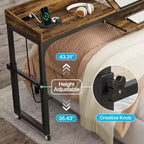 Tavolo da letto Lantine regolabile in altezza con ruote e supporto inclinabile regolabile