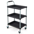 Costway 3 Layer Utility Rolling Tool Cart with Lockable Universal Wheels Ergonomic Handle