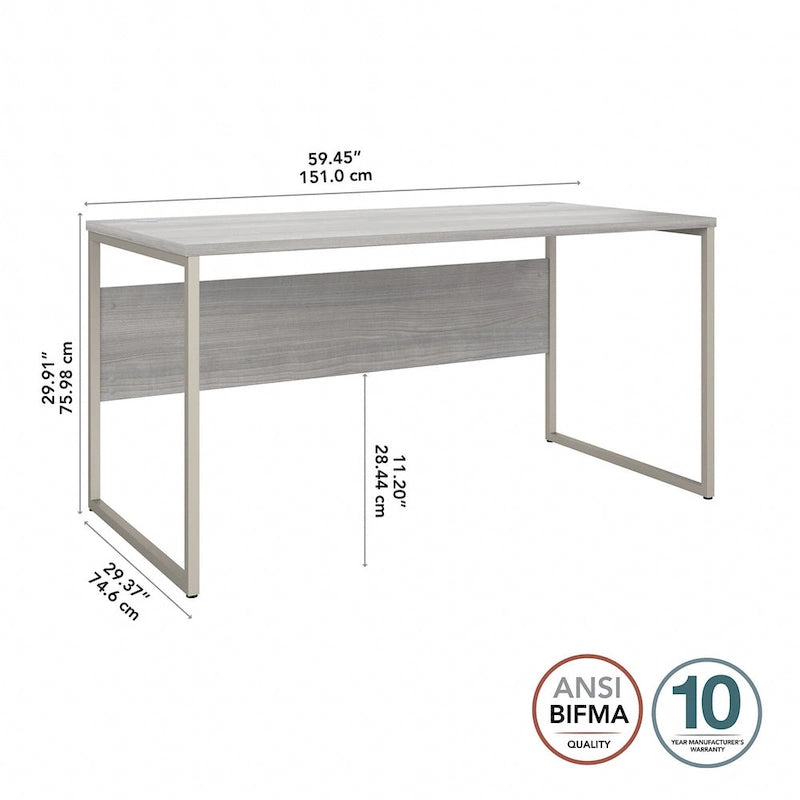 60W x 30D Computer Table Desk with Metal Legs - Multiple Colors