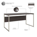 60W x 30D Computer Table Desk with Metal Legs - Multiple Colors