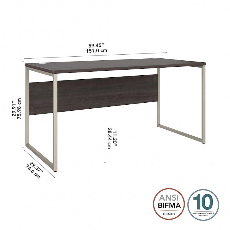 60W x 30D Computer Table Desk with Metal Legs - Multiple Colors