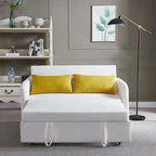 Gray Convertible Sofa Bed for 2 with USB Port