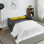 Gray Convertible Sofa Bed for 2 with USB Port