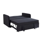 Gray Convertible Sofa Bed for 2 with USB Port
