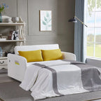 Gray Convertible Sofa Bed for 2 with USB Port