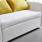 Gray Convertible Sofa Bed for 2 with USB Port