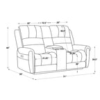 Power Sofa Loveseat Recliner Adjustable Headrest High Back Nailhead