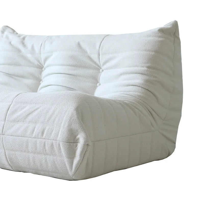 Teddy Velvet Floor Sofa Set - 2-3 Seater with Ottoman