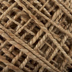 Mercana Allium Brown Woven Wool Round Pouf