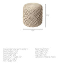 Mercana Allium Brown Woven Wool Round Pouf