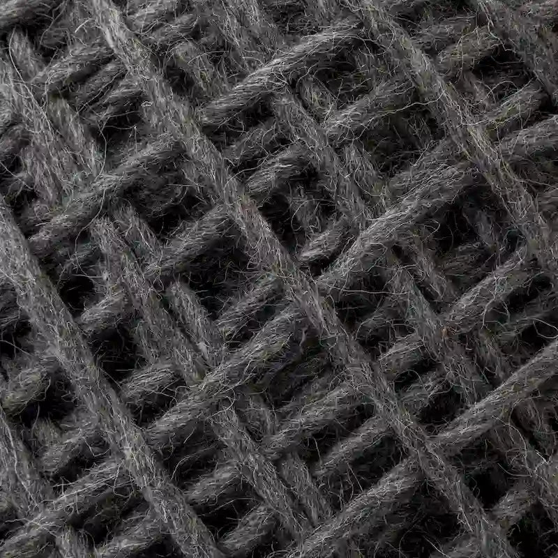 Mercana Allium Brown Woven Wool Round Pouf